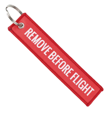 PORTA CHAVES REMOVE BEFORE FLIGHT Vermelho